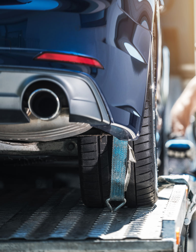 Vehicle loaded for junk car removal service